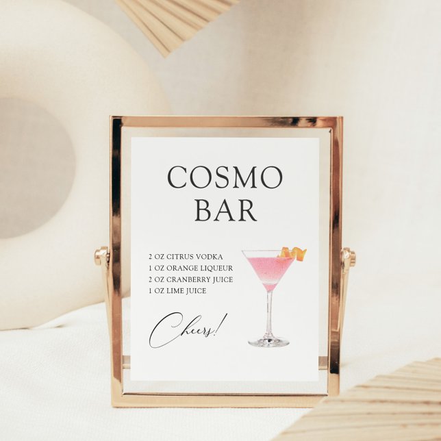 Cosmo Cocktail Bar Recept Poster (Skapare uppladdad)