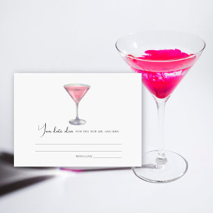 Cosmo cocktail Bröllopsfest Idéer för dejtingkväll Tilläggskort