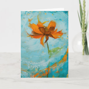 Cosmo Flower Blank Hälsning och Notecard Kort