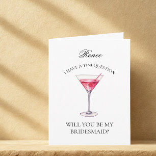 Cosmo Martini blir mitt Bridesmaid-kort Inbjudan