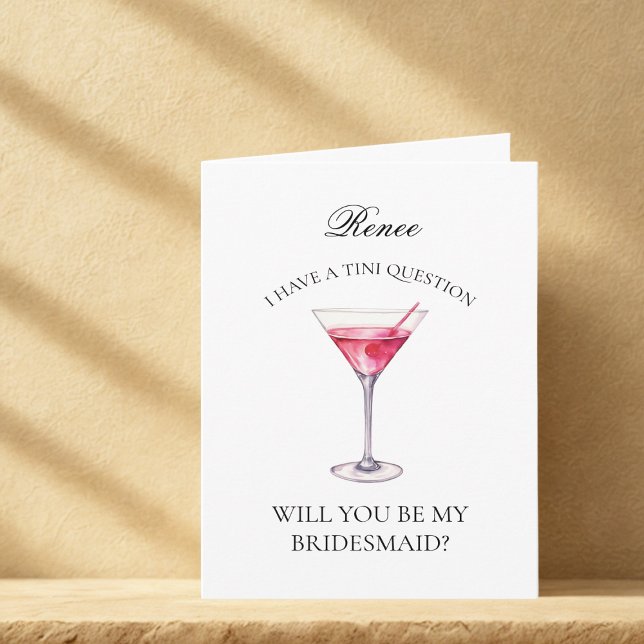 Cosmo Martini blir mitt Bridesmaid-kort Inbjudan (Skapare uppladdad)