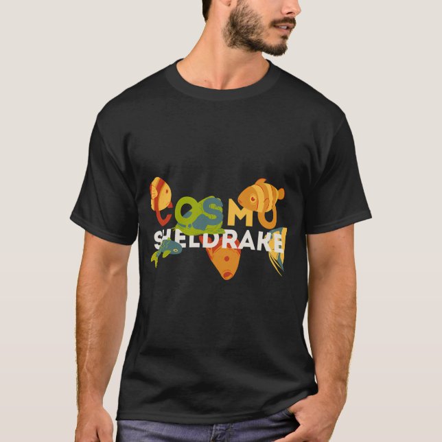 Cosmo Sheldrake och fisk T Shirt (Framsida)