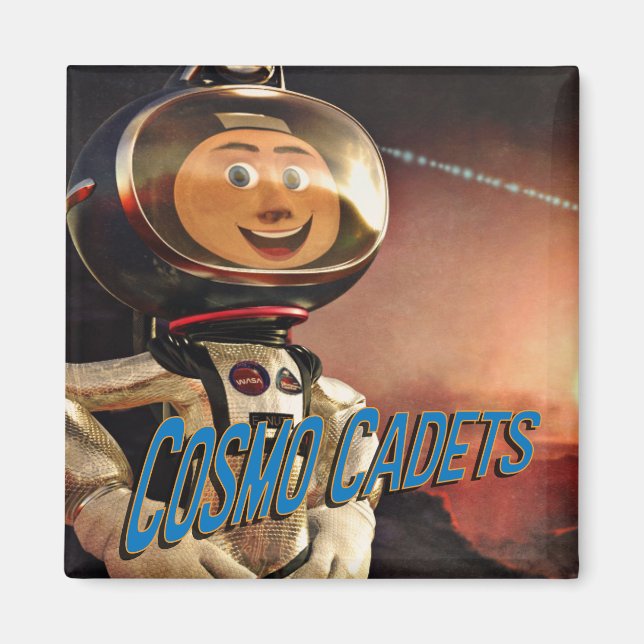 Cosmo-showen | "Cosmo Cadets" 2" Square Magnet (Framsidan)