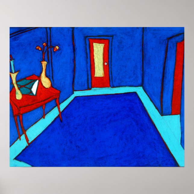 Cosmo Street Blue Skriv ut Poster (Framsidan)