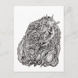 Cosmografiskt huvud av Brian Benson Postcard Vykort