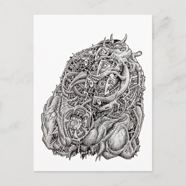 Cosmografiskt huvud av Brian Benson Postcard Vykort (Framsida)