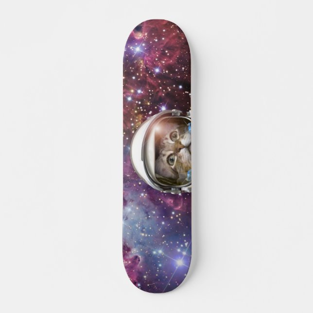 Cosmonaut-katt Mini Skateboard Bräda 18,5 Cm (Framsida)