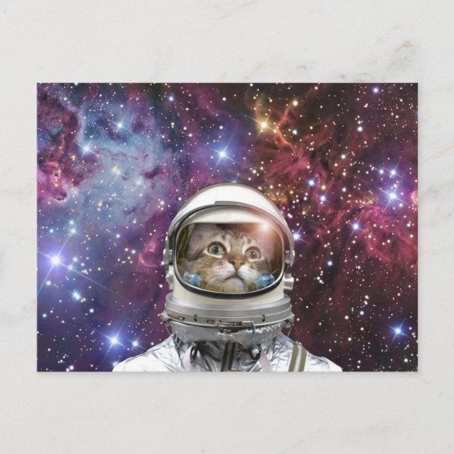 Cosmonaut-katt Vykort (Framsida)