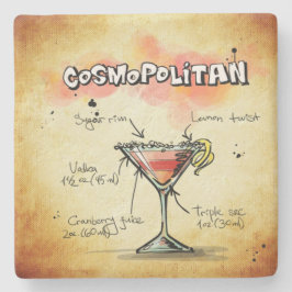 Cosmopolitan Bartender Drink Recipe Stenunderlägg