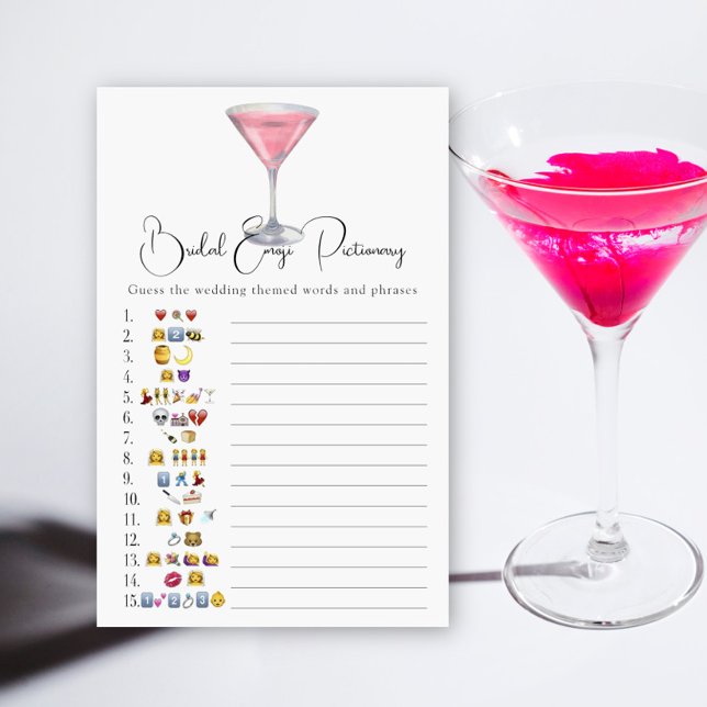 Cosmopolitan Bridal shower emoji pictionary (Skapare uppladdad)