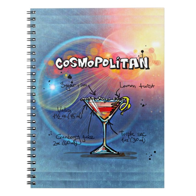 Cosmopolitan Cocktail (#2 av 12 Recipe-uppsättning Anteckningsbok (Framsidan)