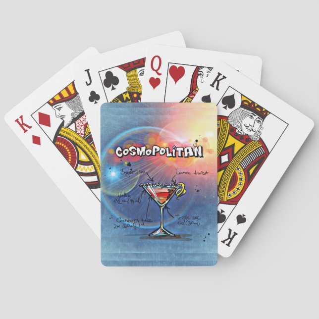 Cosmopolitan Cocktail (#2 av 12 Recipe-uppsättning Casinokort (Baksidan)