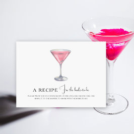 Cosmopolitan cocktail Bridal shower Recipe Tilläggskort