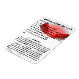 Cosmopolitan Cocktail Drink Recipe Magnet