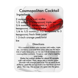 Cosmopolitan Cocktail Drink Recipe Magnet