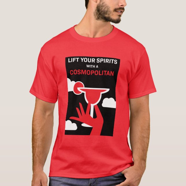 Cosmopolitan Cocktail Drink T Shirt (Framsida)
