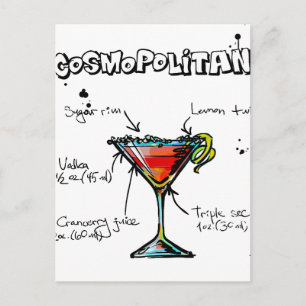 Cosmopolitan Cocktail Recipe Vykort