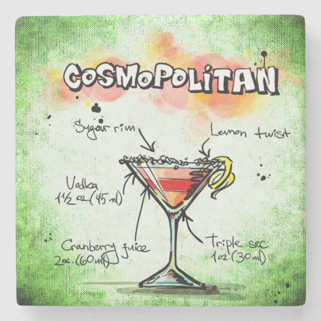 Cosmopolitan Drink Recipe Stenunderlägg (Framsidan)
