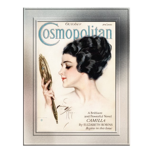 Cosmopolitan FC oktober 1917 av Harrison Fisher Fototryck (Framsidan)