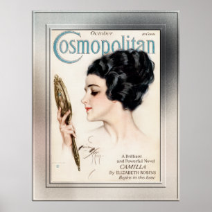Cosmopolitan FC oktober 1917 av Harrison Fisher Poster