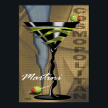 Cosmopolitan Martini | Art deco Poster<br><div class="desc">"Cosmopolitan Martini" art deco art.</div>