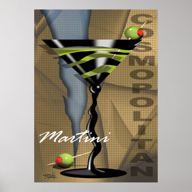 Cosmopolitan Martini | Art deco Poster (Framsidan)