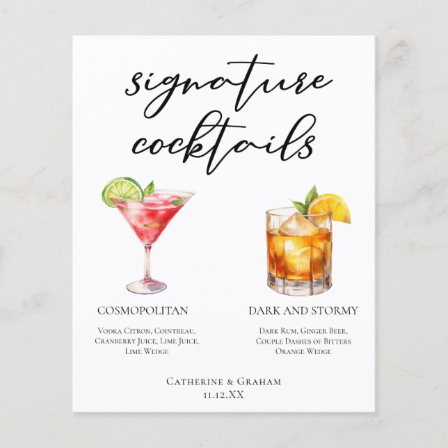 Cosmopolitan Mörk Stormy Namnteckning Cocktails Me (Framsida)