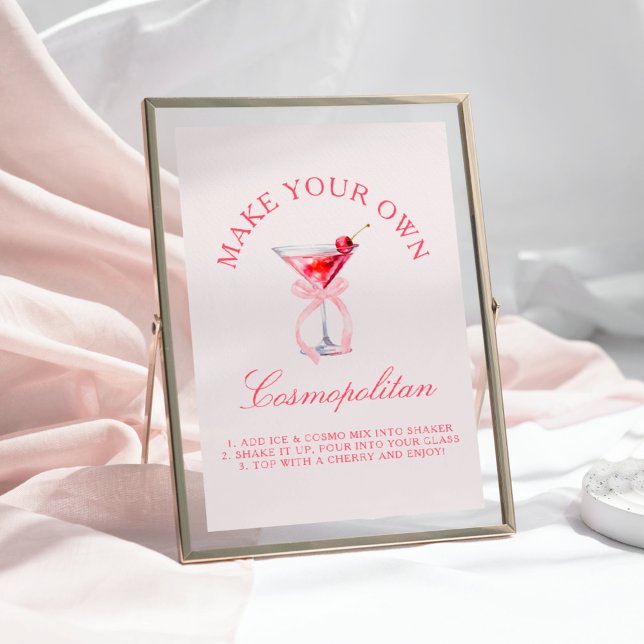 Cosmopolitan Pub Coquette Cherries Bachelorette Poster (Skapare uppladdad)