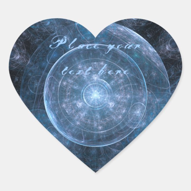 Cosmos-bakgrund 001 hjärtformat klistermärke (Framsida)