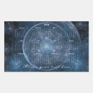 Cosmos-bakgrund 001 - Kalender 2015 Rektangulärt Klistermärke