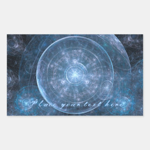 Cosmos-bakgrund 001 rektangulärt klistermärke