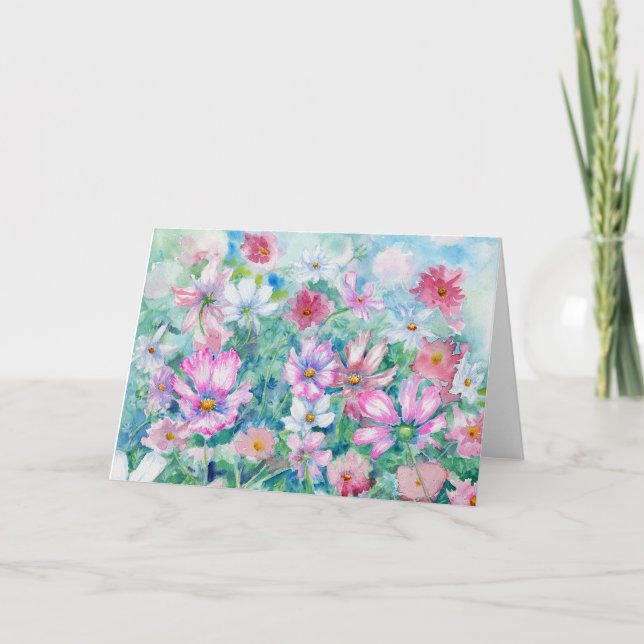 "Cosmos" Blank Notecard Tack Kort (Framsida)