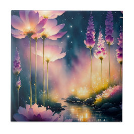 Cosmos blommars Art Work Kakelplatta