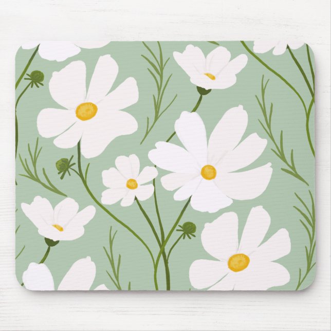 Cosmos blommigt mousepad musmatta (Framsidan)