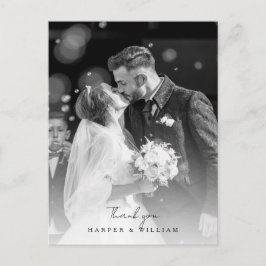 Cosmos blommor tack vare fotot bröllop Postcard Vykort