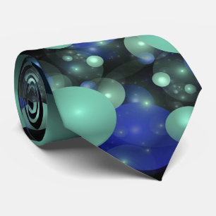 Cosmos Blue Grönt Bubbles Business Dress Attire Slips