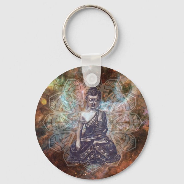 Cosmos Buddha Keychain Nyckelring (Framsida)
