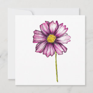 Cosmos Flower Anteckningskort