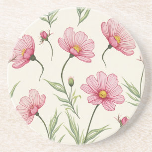 Cosmos Flower Sandstone Drink Underlägg