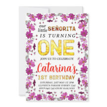 Cosmos Flowers Fiesta inspirerade 1:a födelsedagen