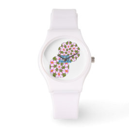 Cosmos Flowers Mönster Armbandsur