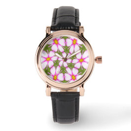 Cosmos Flowers Mönster Armbandsur