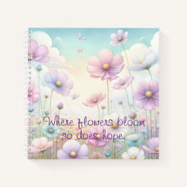 Cosmos Flowers & Quote