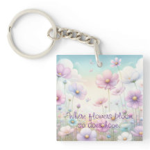 Cosmos Flowers & Quote