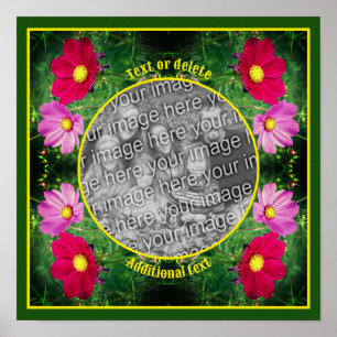 Cosmos Flowers Ram Skapar ditt eget foto Poster