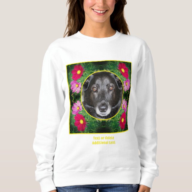 Cosmos Flowers Ram Skapar ditt eget foto T Shirt (Framsida)