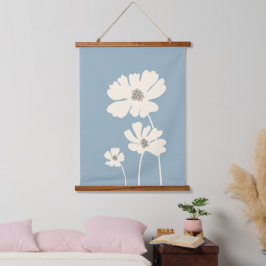 Cosmos Flowers Silhouettes Modern Blommigt Wall