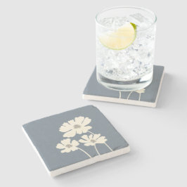 Cosmos Flowers Silhouettes Modern Blommigt Wall Stenunderlägg