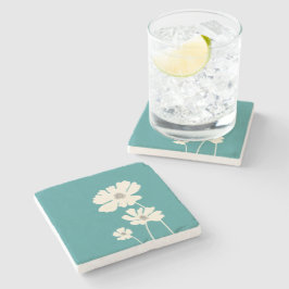 Cosmos Flowers Silhouettes Modern Blommigt Wall Stenunderlägg