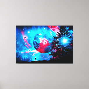 Cosmos Galaxy Astronaut Space Stars Universe Wall Canvastryck